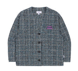 TARGETTO(ターゲット) TWEED CHECK CARDIGAN_BLUE GREEN