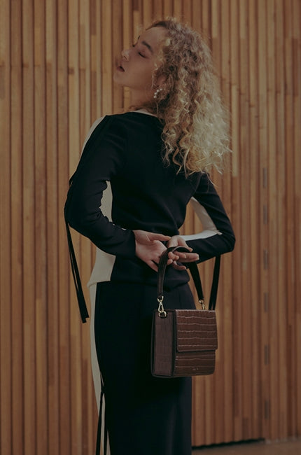 BBYB(ビービーワイビー)  Croc Lily Bag (Chestnut Brown)