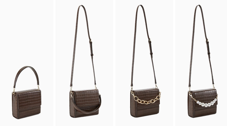 BBYB(ビービーワイビー)  Croc Lily Bag (Chestnut Brown)