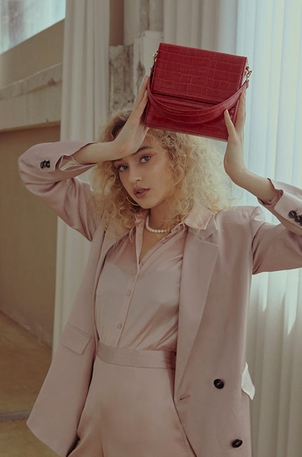 BBYB(ビービーワイビー)  Croc Lily Bag (Samba Red)