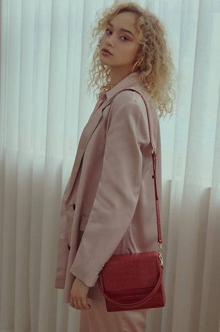 BBYB(ビービーワイビー)  Croc Lily Bag (Samba Red)