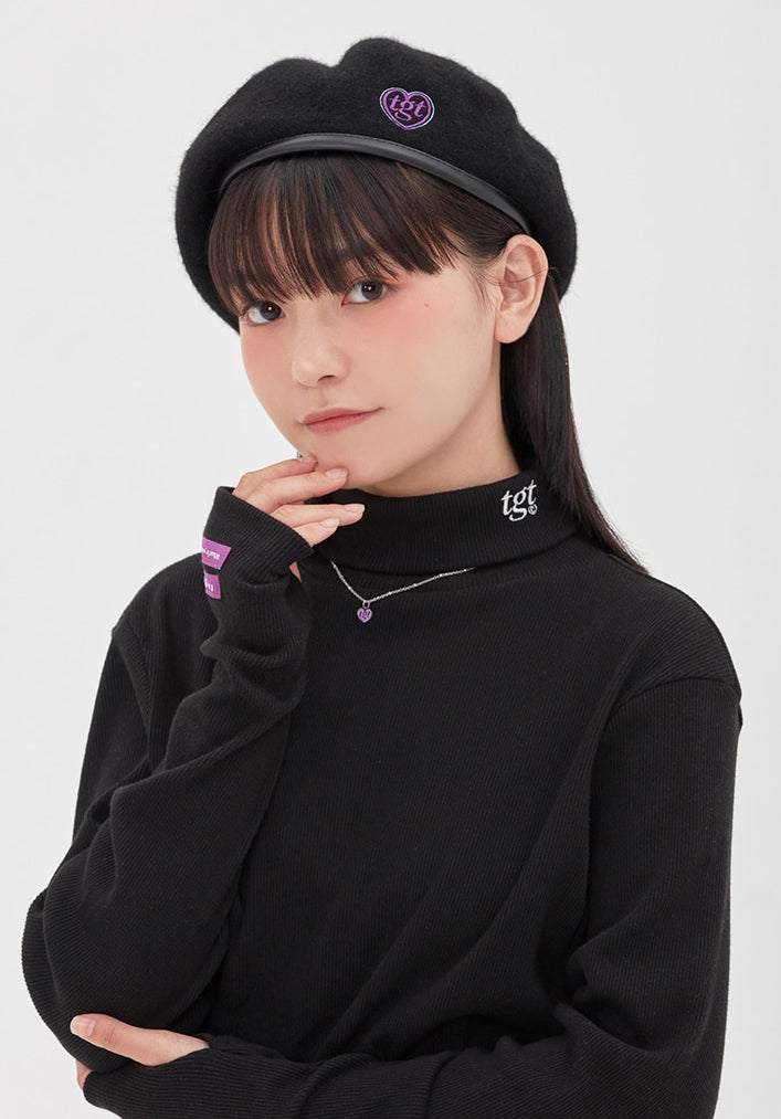 TARGETTO(ターゲット)  HEART LOGO BERET_BLACK