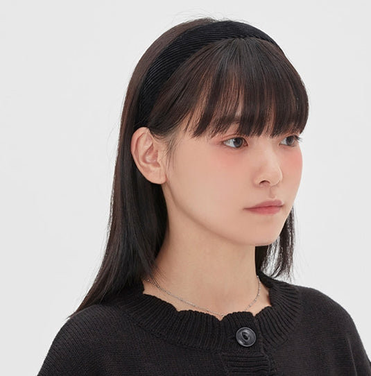 TARGETTO(ターゲット)  CORDUROY HAIR BAND_BLACK