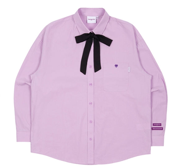 TARGETTO(ターゲット)  RIBBON TIE SHIRT_LIGHT PURPLE