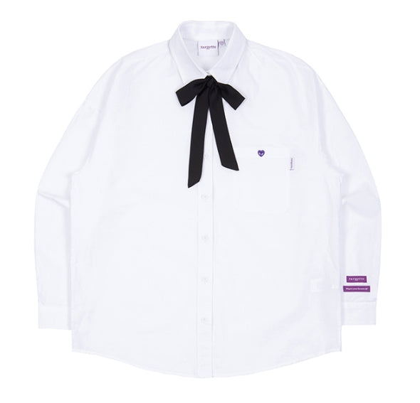 TARGETTO(ターゲット)  RIBBON TIE SHIRT_WHITE