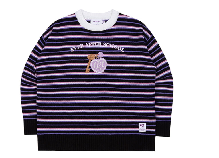 TARGETTO(ターゲット) KEY RING STRIPE KNIT_BLACK