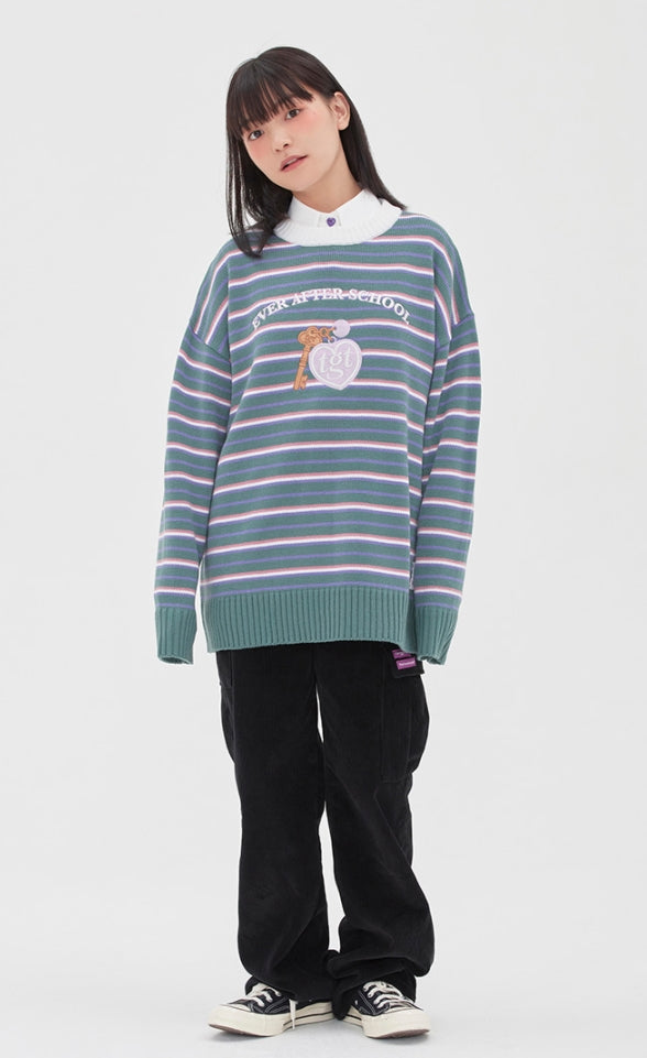 TARGETTO(ターゲット) KEY RING STRIPE KNIT_BLUE GREEN