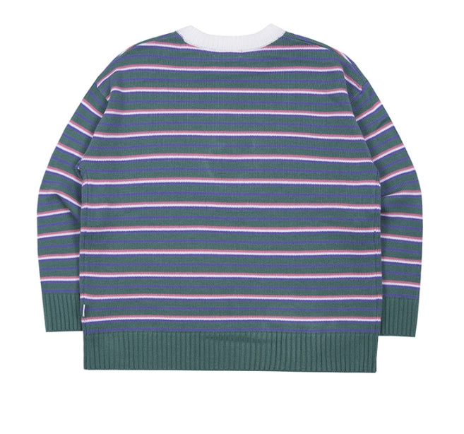 TARGETTO(ターゲット) KEY RING STRIPE KNIT_BLUE GREEN