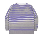 TARGETTO(ターゲット) KEY RING STRIPE KNIT_LIGHT GREY