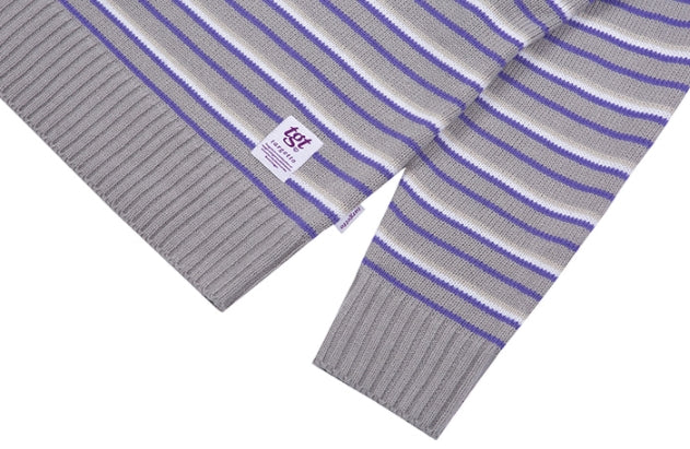 TARGETTO(ターゲット) KEY RING STRIPE KNIT_LIGHT GREY