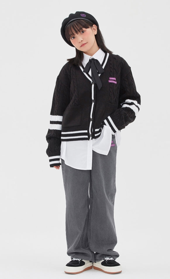 TARGETTO(ターゲット) COMBI CABLE CARDIGAN_BLACK