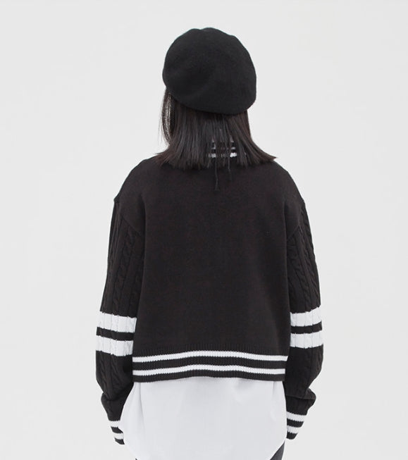 TARGETTO(ターゲット) COMBI CABLE CARDIGAN_BLACK