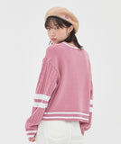TARGETTO(ターゲット) COMBI CABLE CARDIGAN_DARK PINK