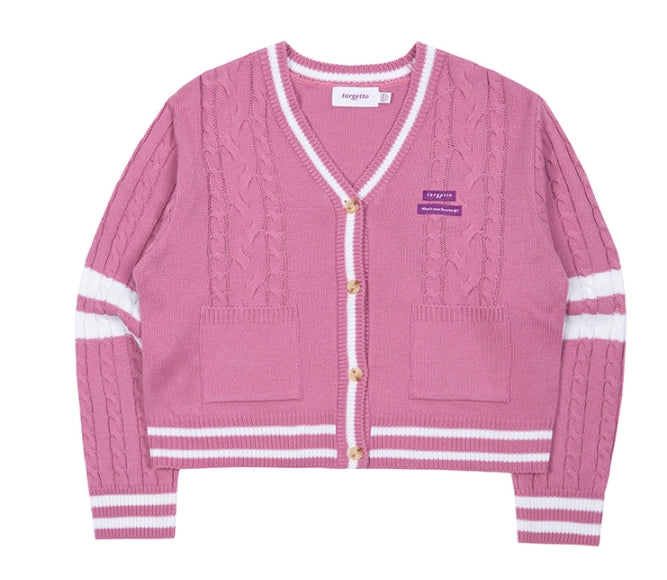 TARGETTO(ターゲット) COMBI CABLE CARDIGAN_DARK PINK