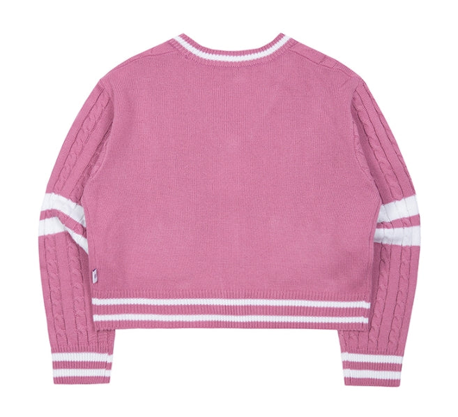 TARGETTO(ターゲット) COMBI CABLE CARDIGAN_DARK PINK