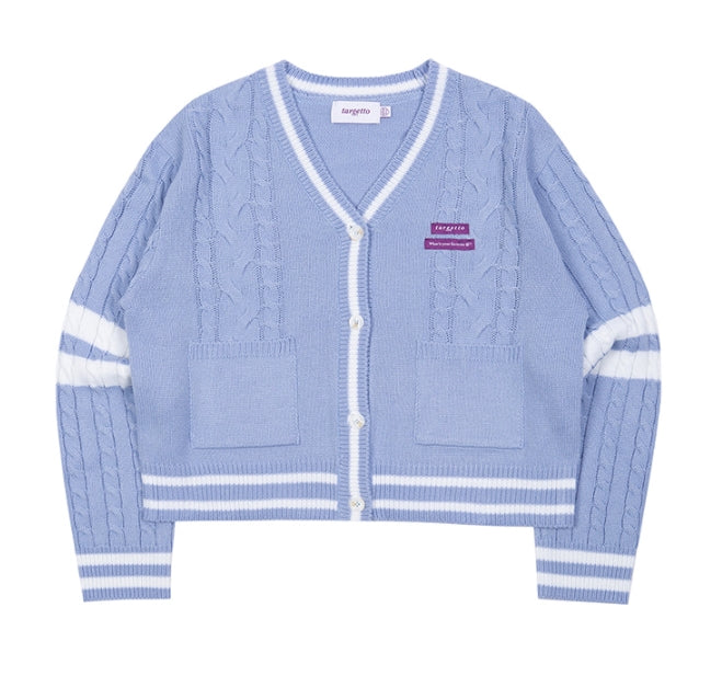 TARGETTO(ターゲット) COMBI CABLE CARDIGAN_LIGHT BLUE