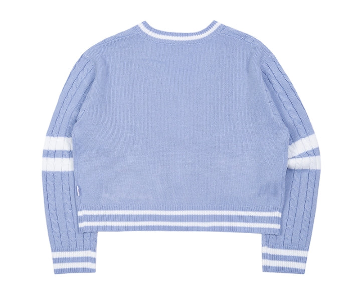TARGETTO(ターゲット) COMBI CABLE CARDIGAN_LIGHT BLUE