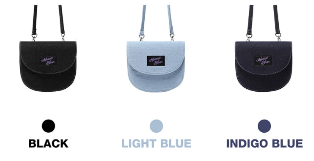 オルモストブルー(Almost Blue) DENIM HALF MOON CROSS BAG