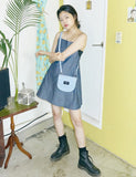 オルモストブルー(Almost Blue) DENIM HALF MOON CROSS BAG