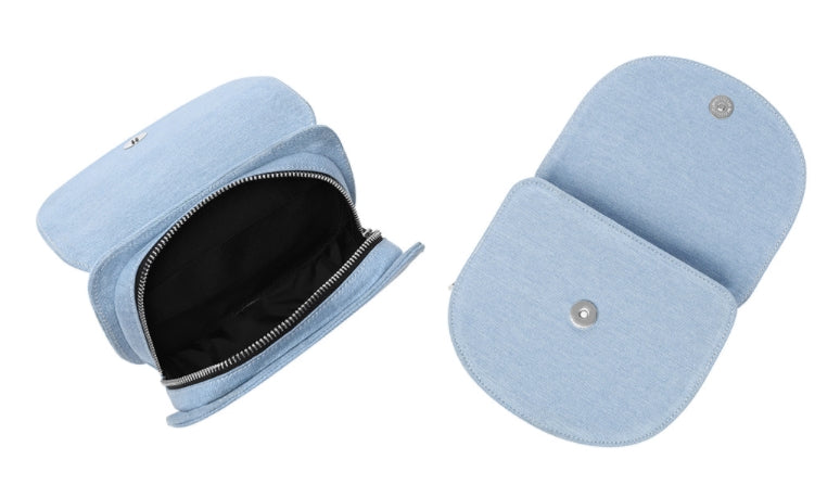オルモストブルー(Almost Blue) DENIM HALF MOON CROSS BAG