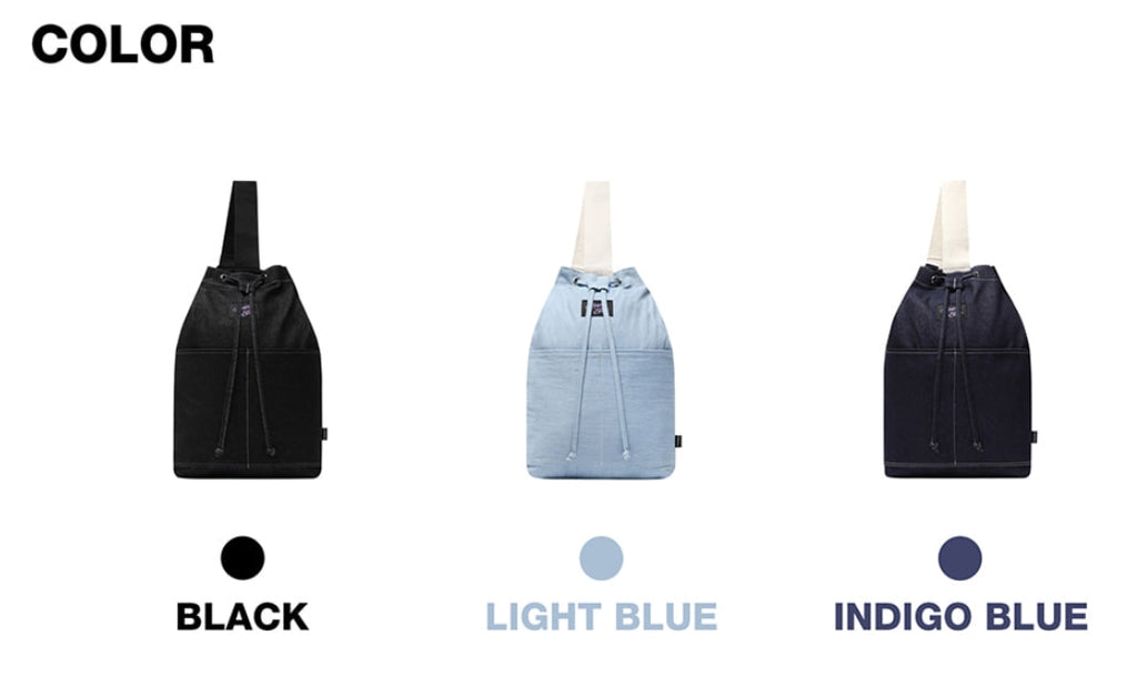 オルモストブルー(Almost Blue) DENIM BUCKET SLING BAG