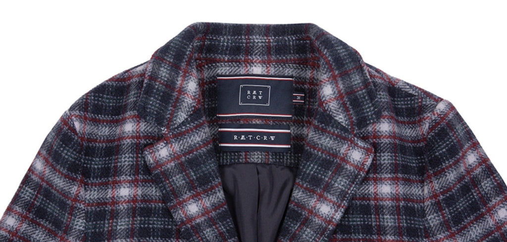 ロマンティッククラウン(ROMANTIC CROWN)    WOMANS CHECK JACKET_NAVY
