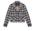 ロマンティッククラウン(ROMANTIC CROWN)      WOMANS CHECK JACKET_OATMEAL