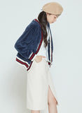 ロマンティッククラウン(ROMANTIC CROWN)      WOMANS RC LINING CARDIGAN_NAVY