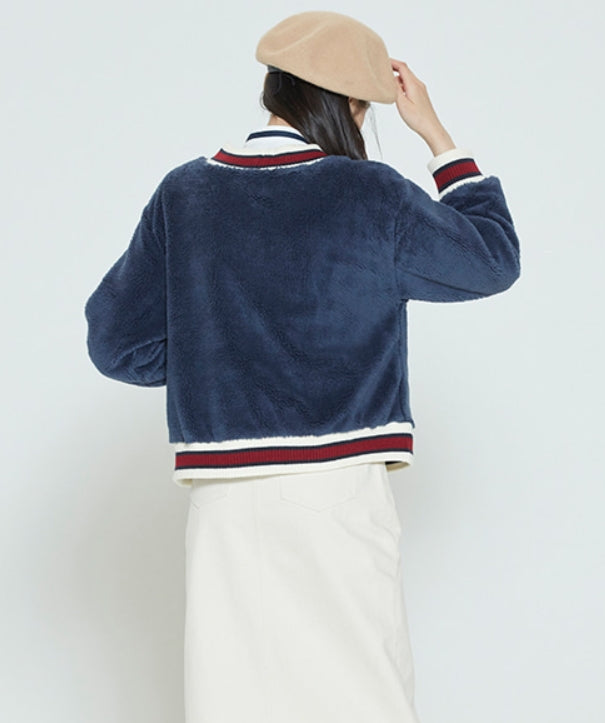ロマンティッククラウン(ROMANTIC CROWN)      WOMANS RC LINING CARDIGAN_NAVY