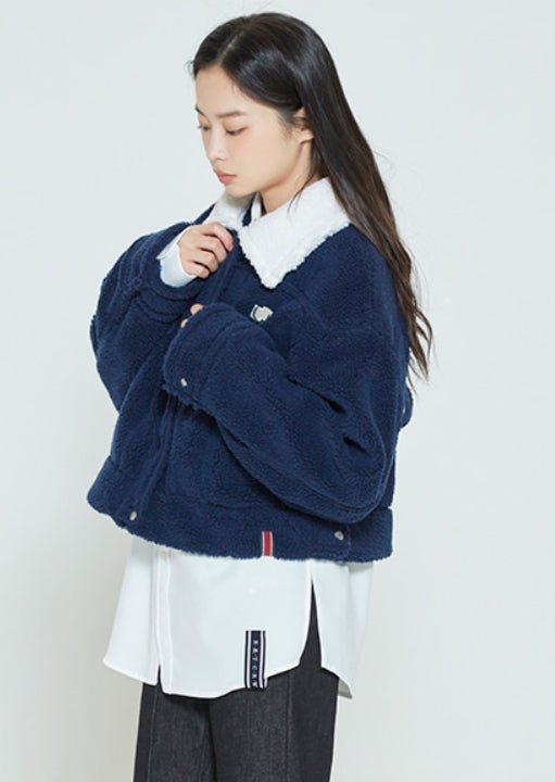 ロマンティッククラウン(ROMANTIC CROWN)   WOMANS WINTER SHERPA JACKET_NAVY