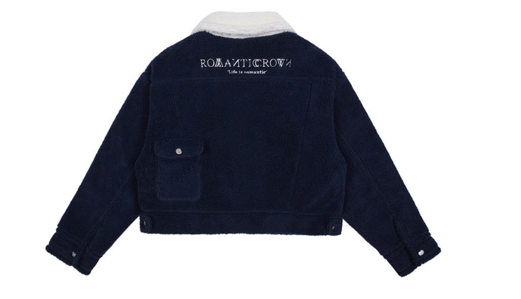 ロマンティッククラウン(ROMANTIC CROWN)   WOMANS WINTER SHERPA JACKET_NAVY