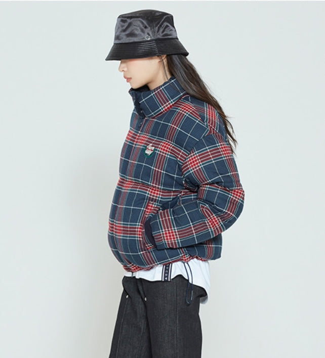 ロマンティッククラウン(ROMANTIC CROWN)  WOMANS CROSS CHECK PARKA_NAVY