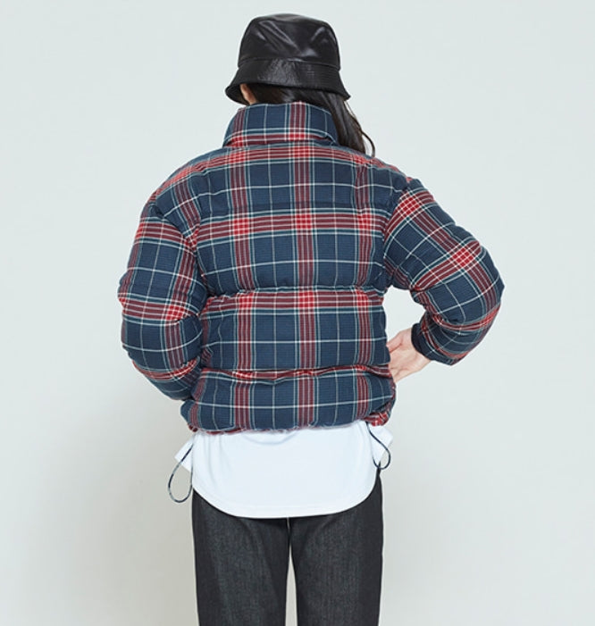 ロマンティッククラウン(ROMANTIC CROWN)  WOMANS CROSS CHECK PARKA_NAVY