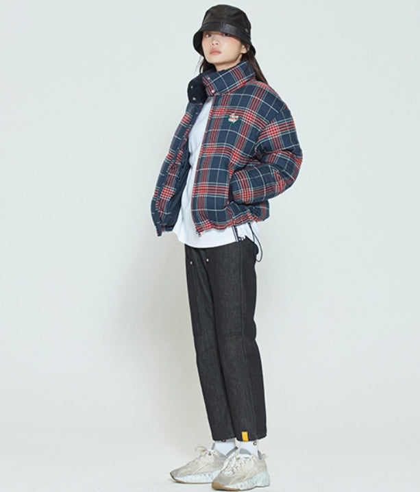 ロマンティッククラウン(ROMANTIC CROWN)  WOMANS CROSS CHECK PARKA_NAVY