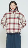 ロマンティッククラウン(ROMANTIC CROWN)  WOMANS CROSS CHECK PARKA_OATMEAL