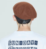 ロマンティッククラウン(ROMANTIC CROWN) LAUREL LOGO BERET_BROWN