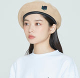 ロマンティッククラウン(ROMANTIC CROWN)  LAUREL LOGO BERET_BEIGE