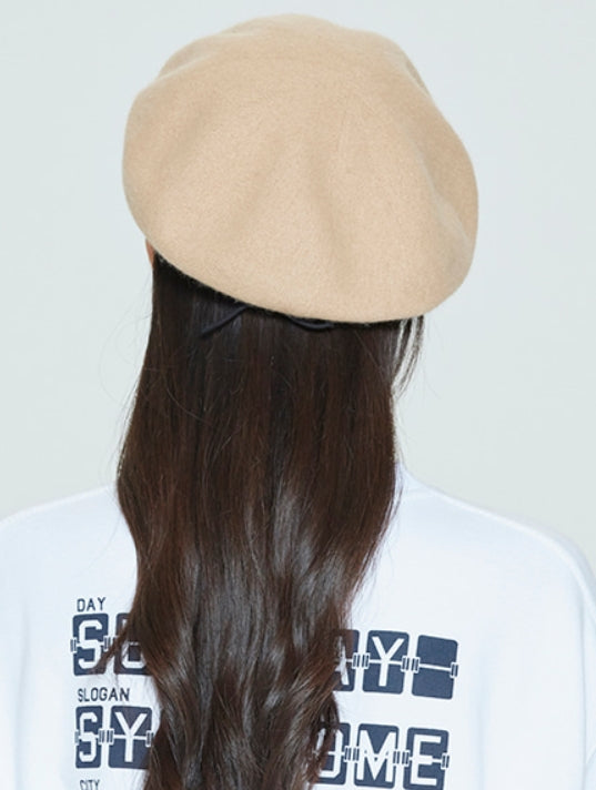 ロマンティッククラウン(ROMANTIC CROWN)  LAUREL LOGO BERET_BEIGE
