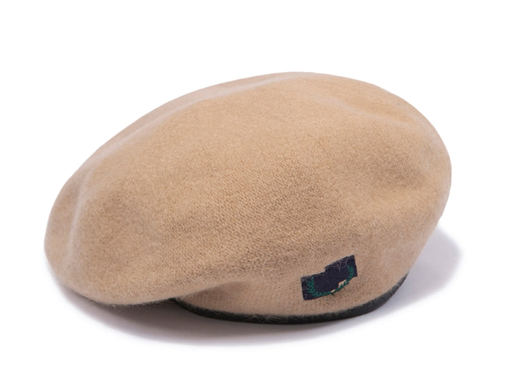 ロマンティッククラウン(ROMANTIC CROWN)  LAUREL LOGO BERET_BEIGE