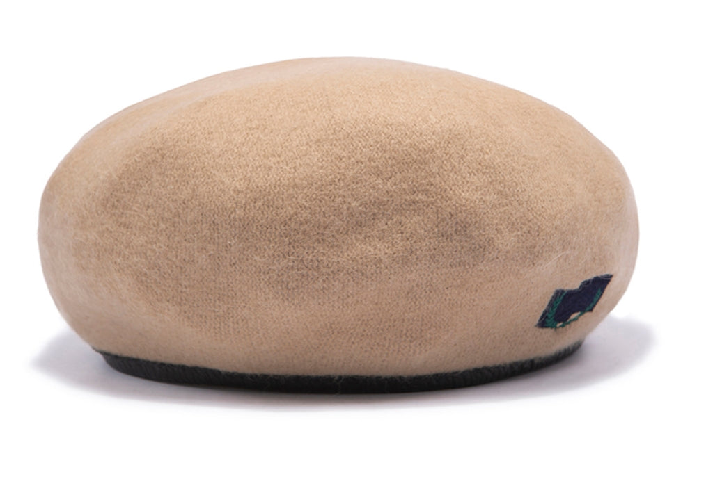 ロマンティッククラウン(ROMANTIC CROWN)  LAUREL LOGO BERET_BEIGE