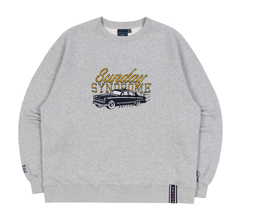 ロマンティッククラウン(ROMANTIC CROWN) SUNDAY SYNDROME CADILLAC SWEATSHIRT_GREY