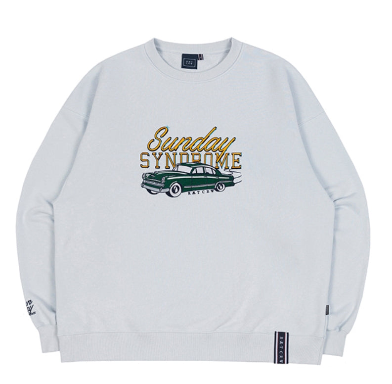 ロマンティッククラウン(ROMANTIC CROWN) SUNDAY SYNDROME CADILLAC SWEATSHIRT_SKY BLUE