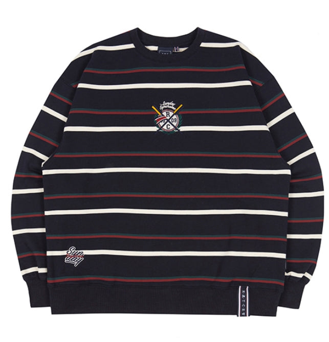 ロマンティッククラウン(ROMANTIC CROWN) PADDLING LOGO SWEATSHIRT_NAVY