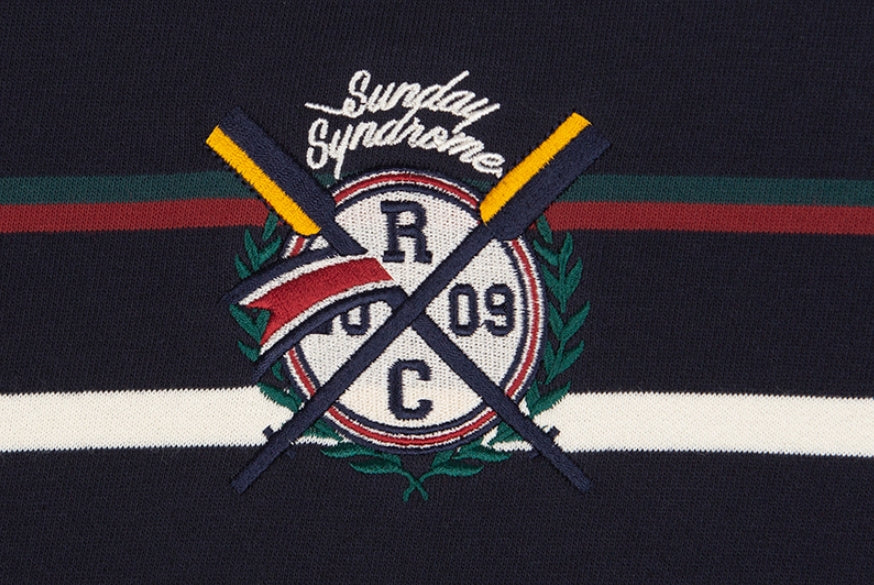ロマンティッククラウン(ROMANTIC CROWN) PADDLING LOGO SWEATSHIRT_NAVY
