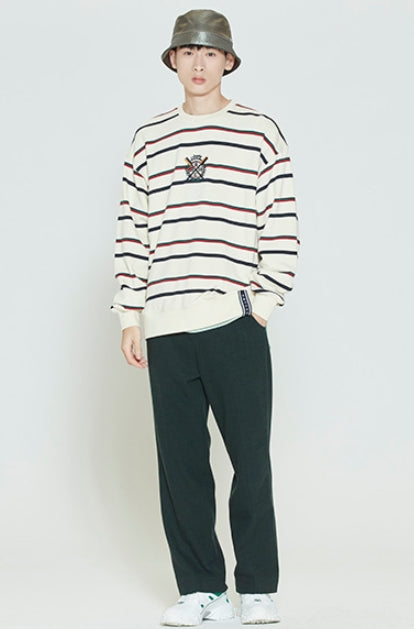 ロマンティッククラウン(ROMANTIC CROWN) PADDLING LOGO SWEATSHIRT_OATMEAL