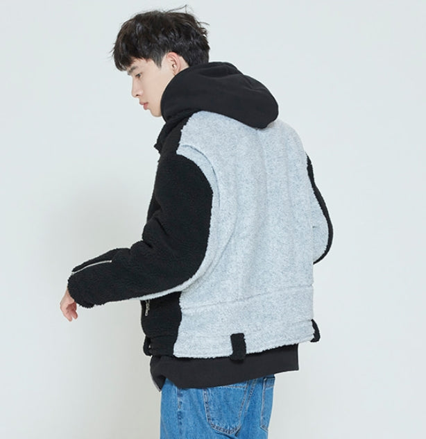 ロマンティッククラウン(ROMANTIC CROWN) HEAVY FLEECE RIDER JACKET_BLACK