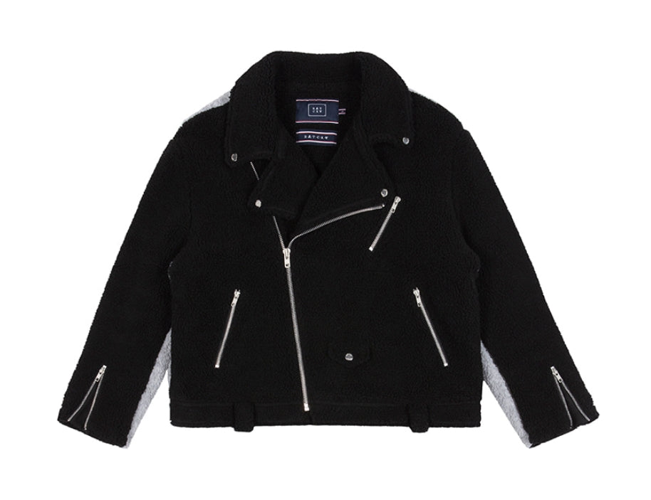 ロマンティッククラウン(ROMANTIC CROWN) HEAVY FLEECE RIDER JACKET_BLACK