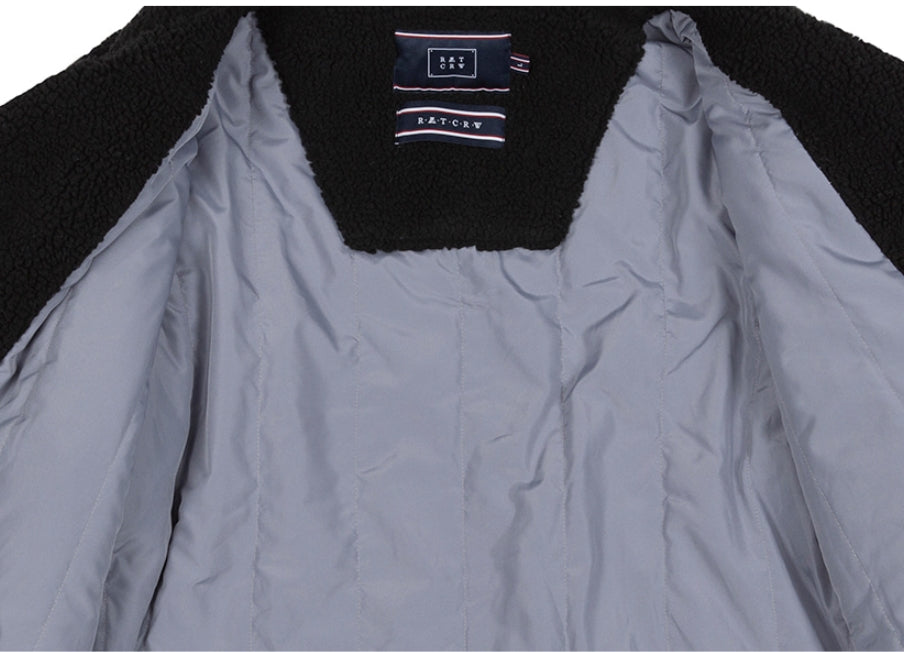 ロマンティッククラウン(ROMANTIC CROWN) HEAVY FLEECE RIDER JACKET_BLACK
