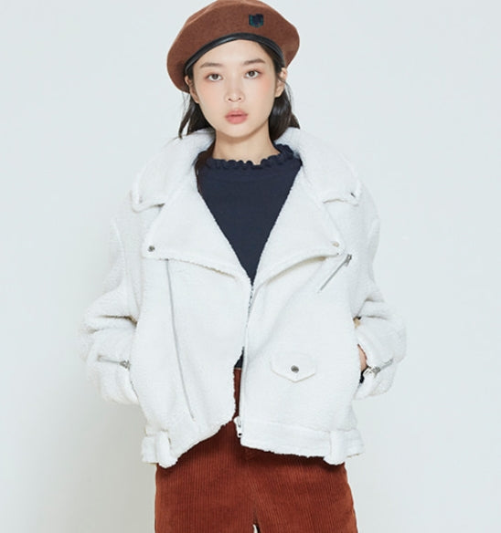 ロマンティッククラウン(ROMANTIC CROWN) HEAVY FLEECE RIDER JACKET_OATMEAL