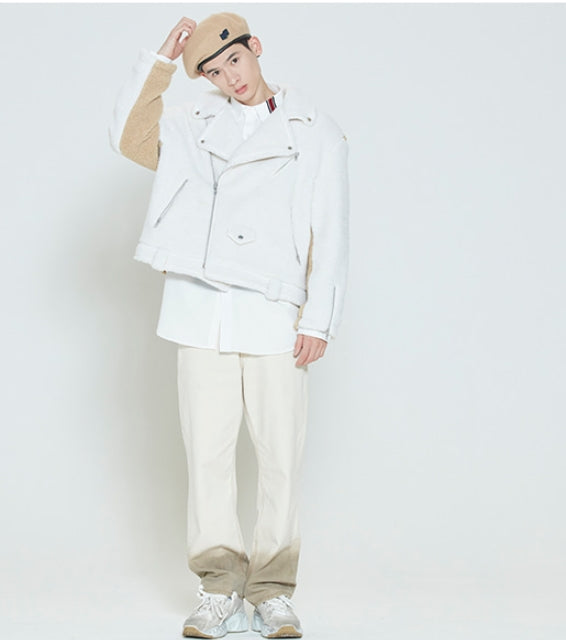 ロマンティッククラウン(ROMANTIC CROWN) HEAVY FLEECE RIDER JACKET_OATMEAL